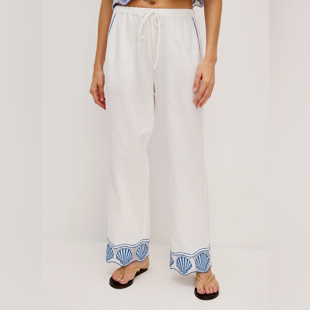 NWT Rails Tildi Pant 
Linen White pants with drawstring